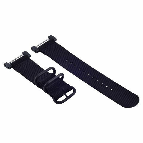 NEW FOR SUUNTO CORE NYLON STRAP DIVER WATCH BAND LUGS ADAPTER SET BLACK PVD 3 RINGS