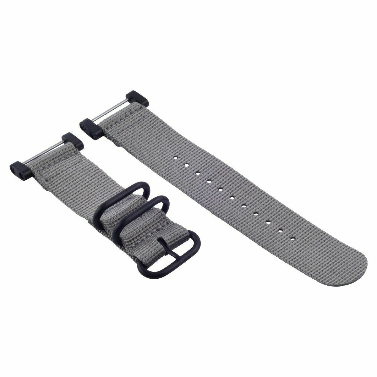 NEW FOR SUUNTO CORE TRAVERSE GREY NYLON STRAP DIVER BAND LUG + ADAPTER BLACK 3 RING