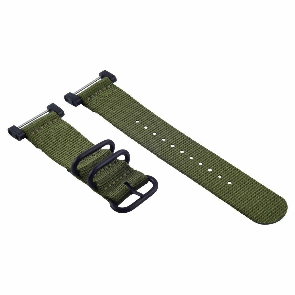 NYLON WATCH BAND STRAP BLACK PVD LUGS ADAPTER SET 3 RINGS DIVER FOR SUUNTO CORE