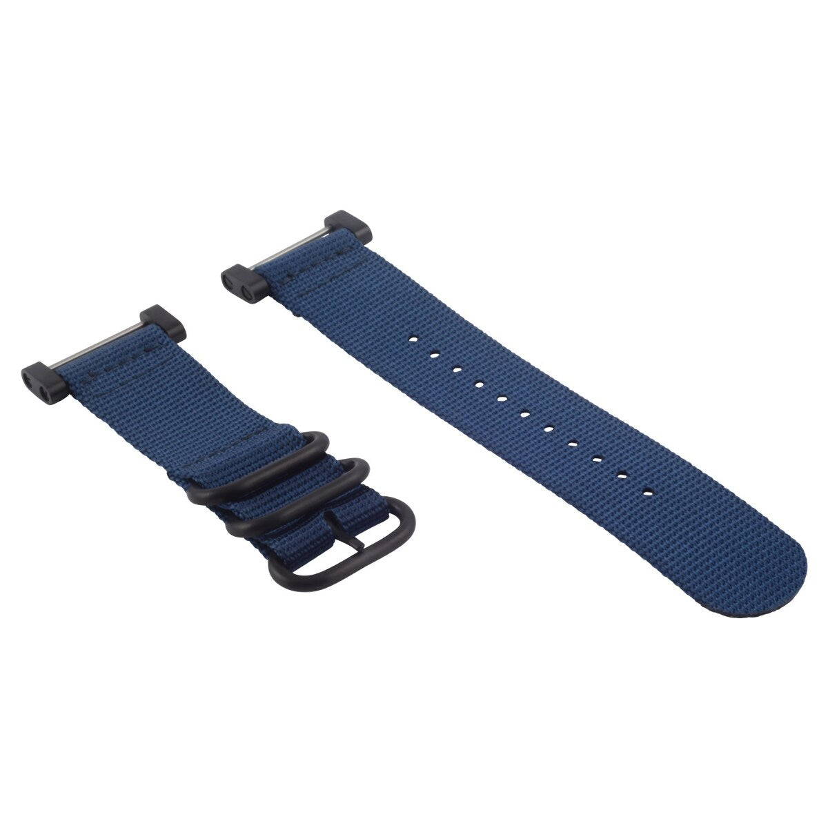 NYLON WATCH BAND STRAP BLACK PVD LUGS ADAPTER SET 3 RINGS DIVER FOR SUUNTO CORE, Blue, view 3