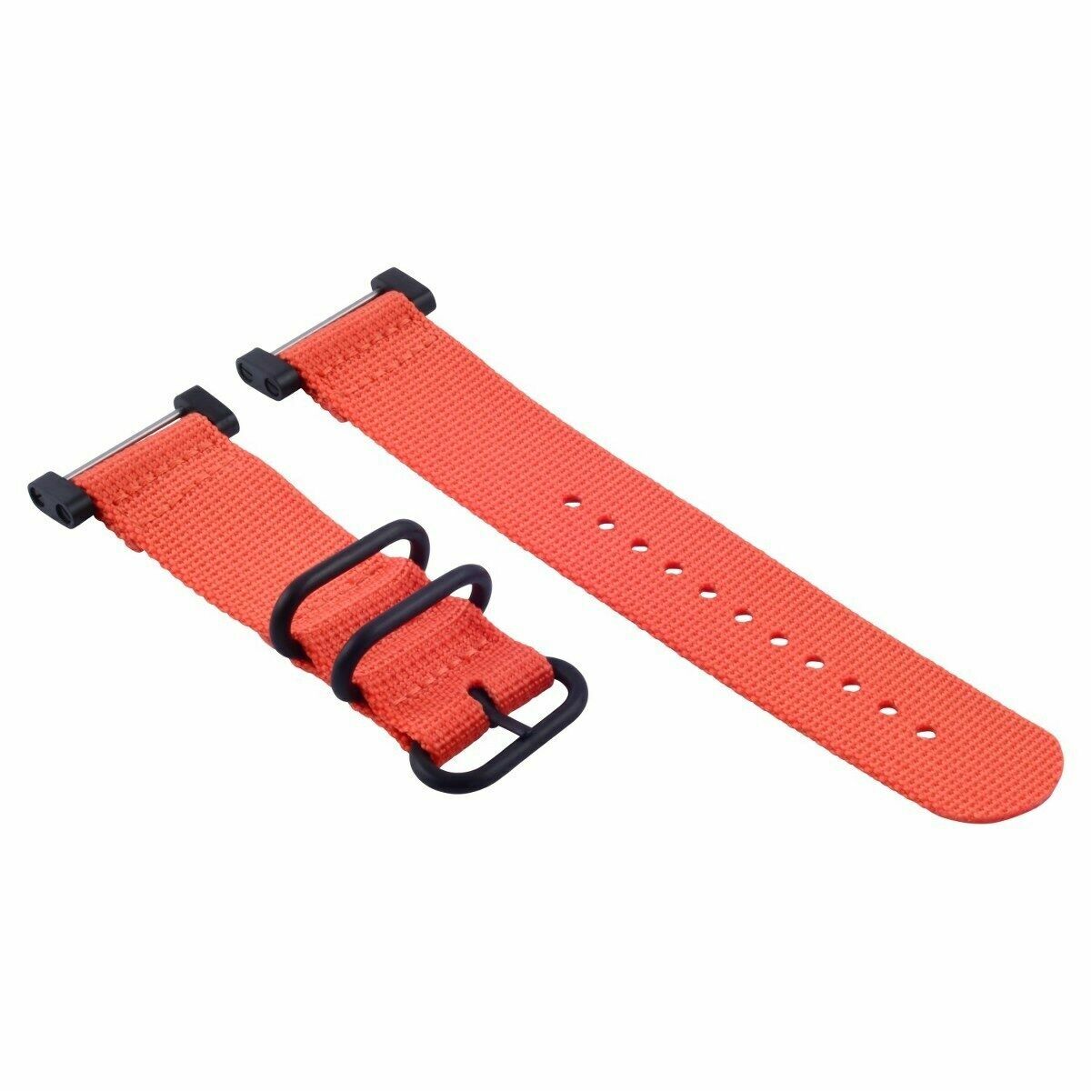 NYLON WATCH BAND STRAP BLACK PVD LUGS ADAPTER SET 3 RINGS DIVER FOR SUUNTO CORE