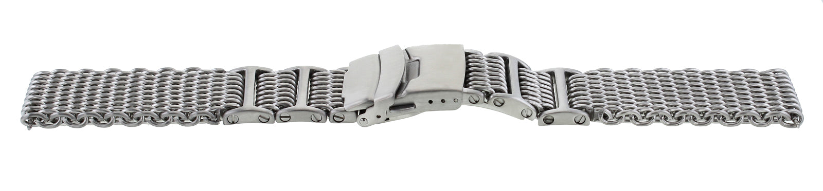 22MM SHARK MESH 4MM THICK STAINLESS STEEL WATCH BAND FOR 40MM PANERAI H LINK