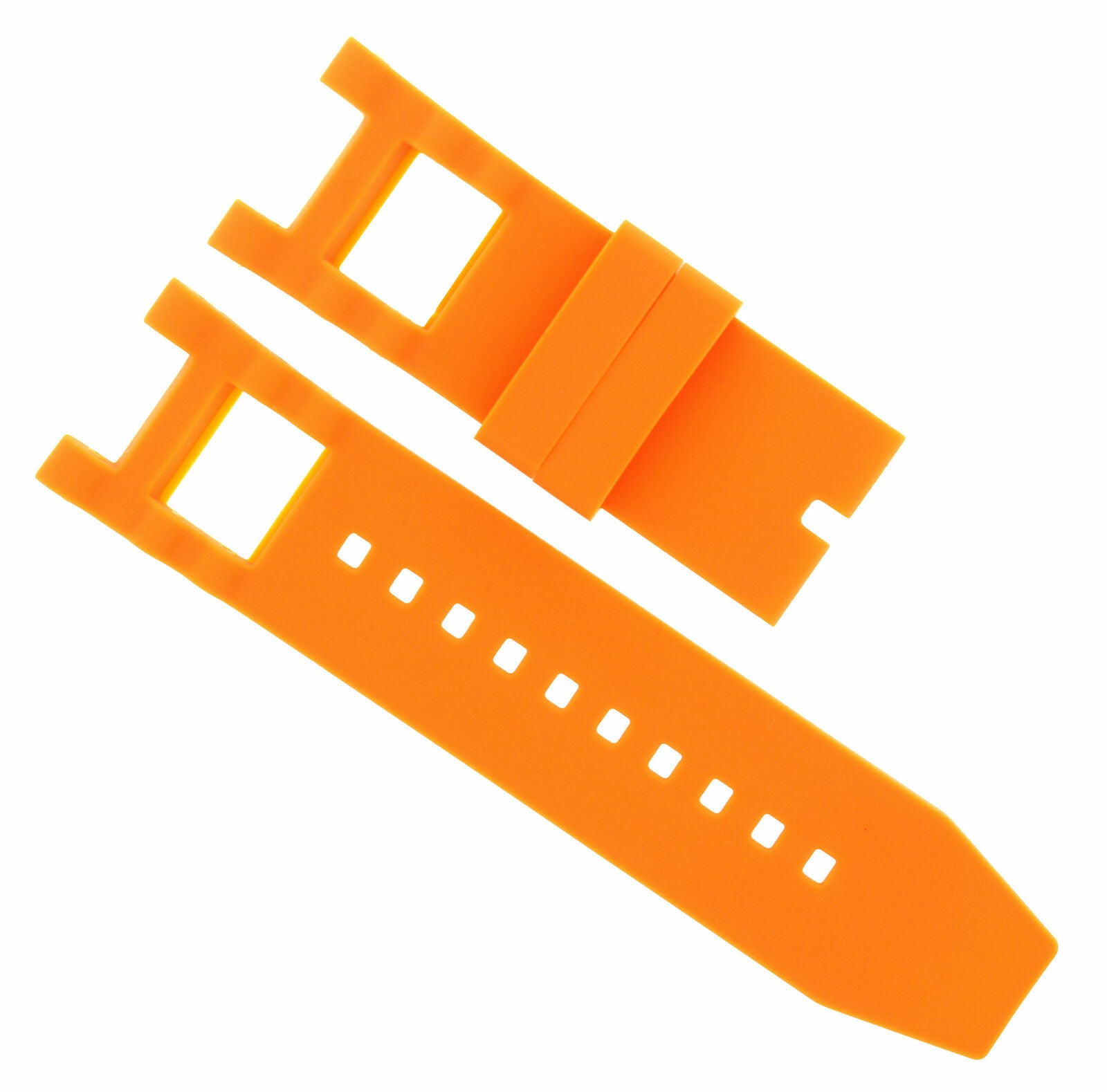 SILICONE RUBBER WATCH BAND STRAP FOR INVICTA SUBAQUA NOMA III 6043 WATCH ORANGE