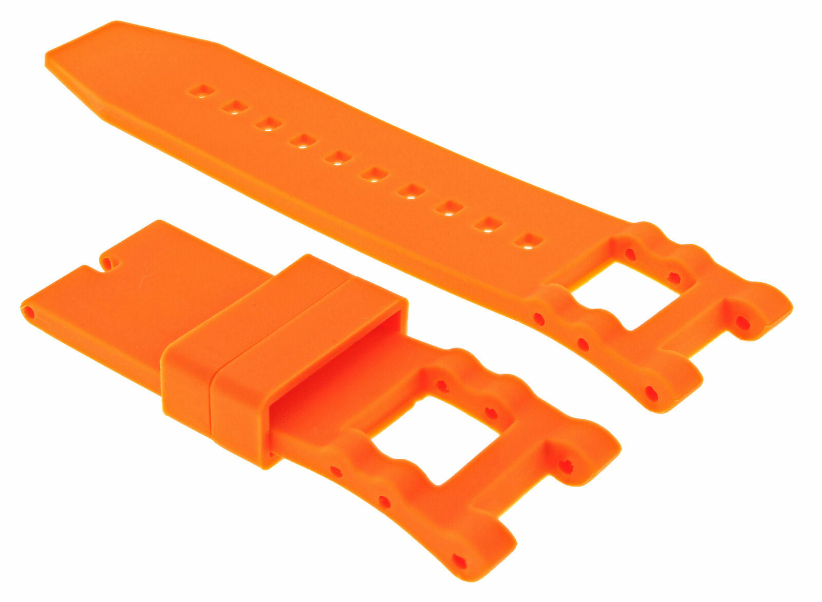 SILICONE RUBBER WATCH BAND STRAP FOR INVICTA SUBAQUA NOMA III 0738 ORANGE