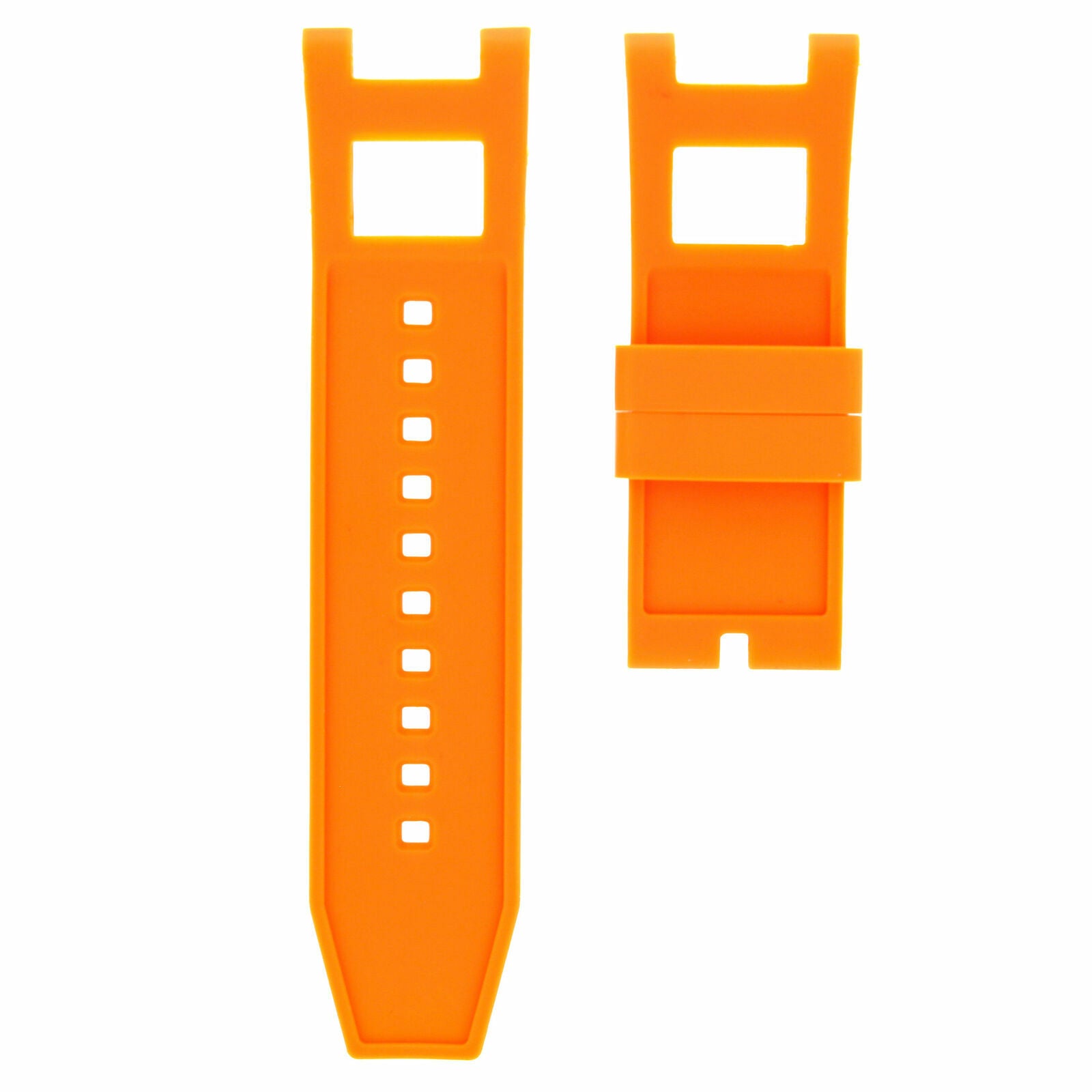 SILICONE RUBBER WATCH BAND STRAP FOR INVICTA SUBAQUA NOMA III 0738 ORANGE