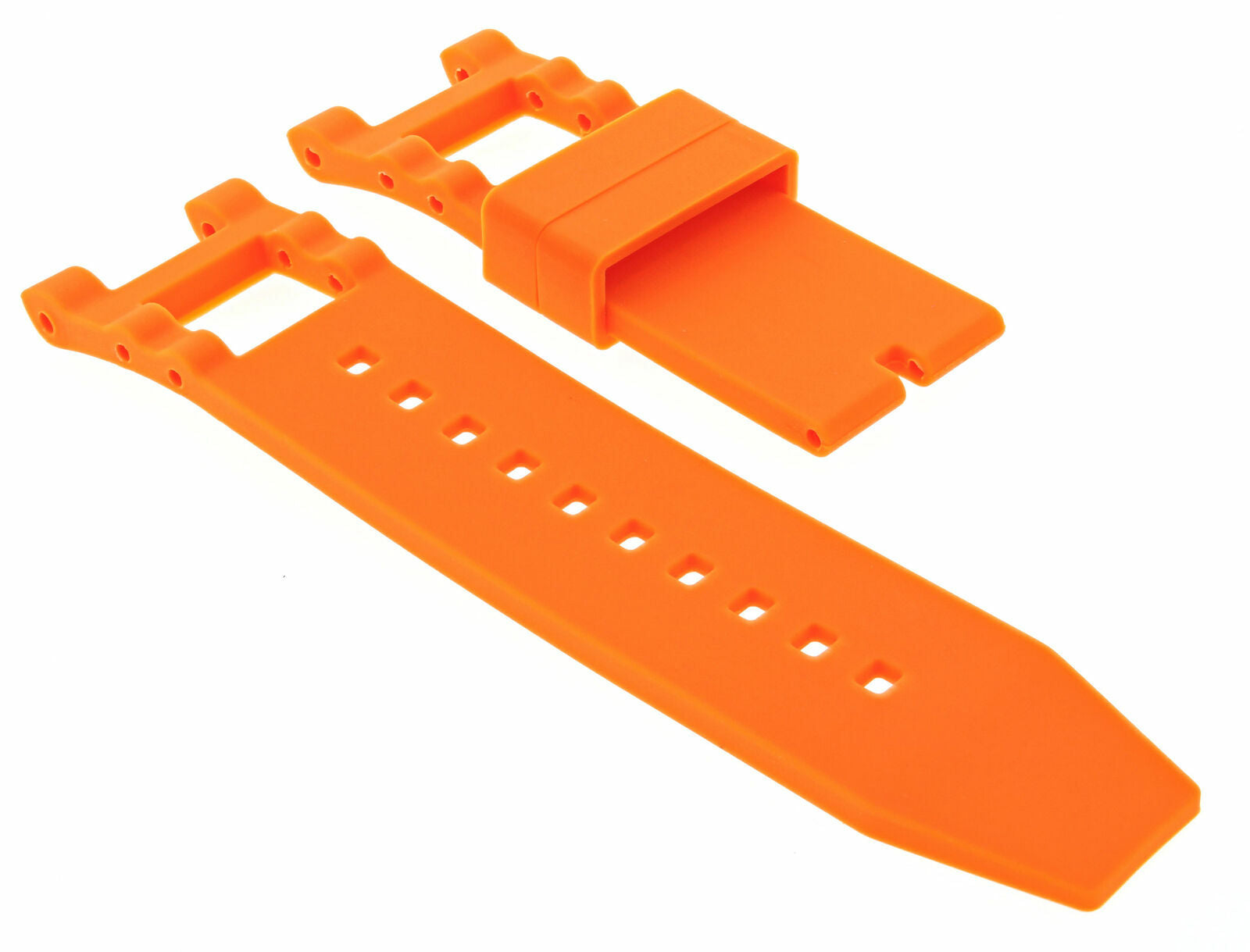 SILICONE RUBBER WATCH BAND STRAP FOR INVICTA SUBAQUA NOMA III 0738 ORANGE