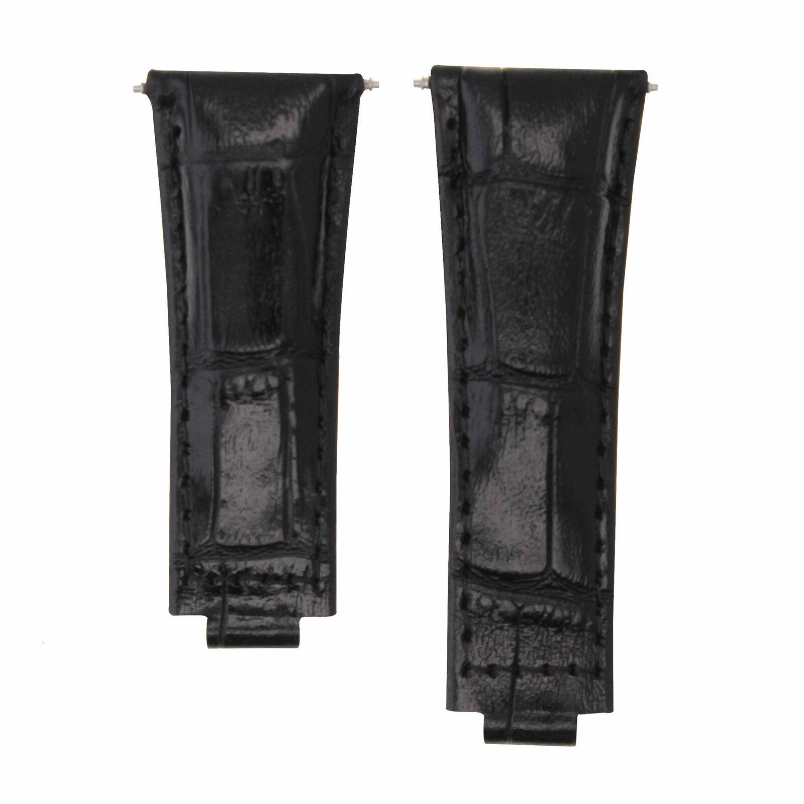 LEATHER STRAP ITALIAN FOR ROLEX DAYTONA 16520 116519 116520 116523 WATCH BLACK