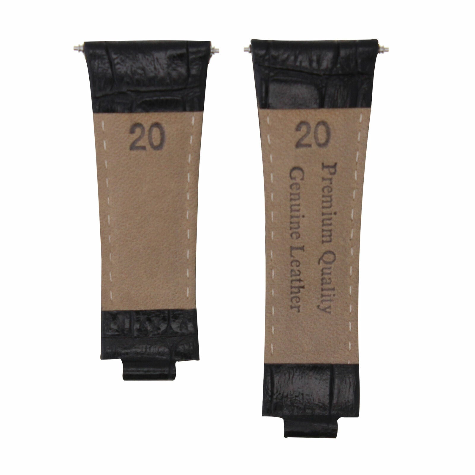 LEATHER STRAP ITALIAN FOR ROLEX DAYTONA 16520 116519 116520 116523 WATCH BLACK