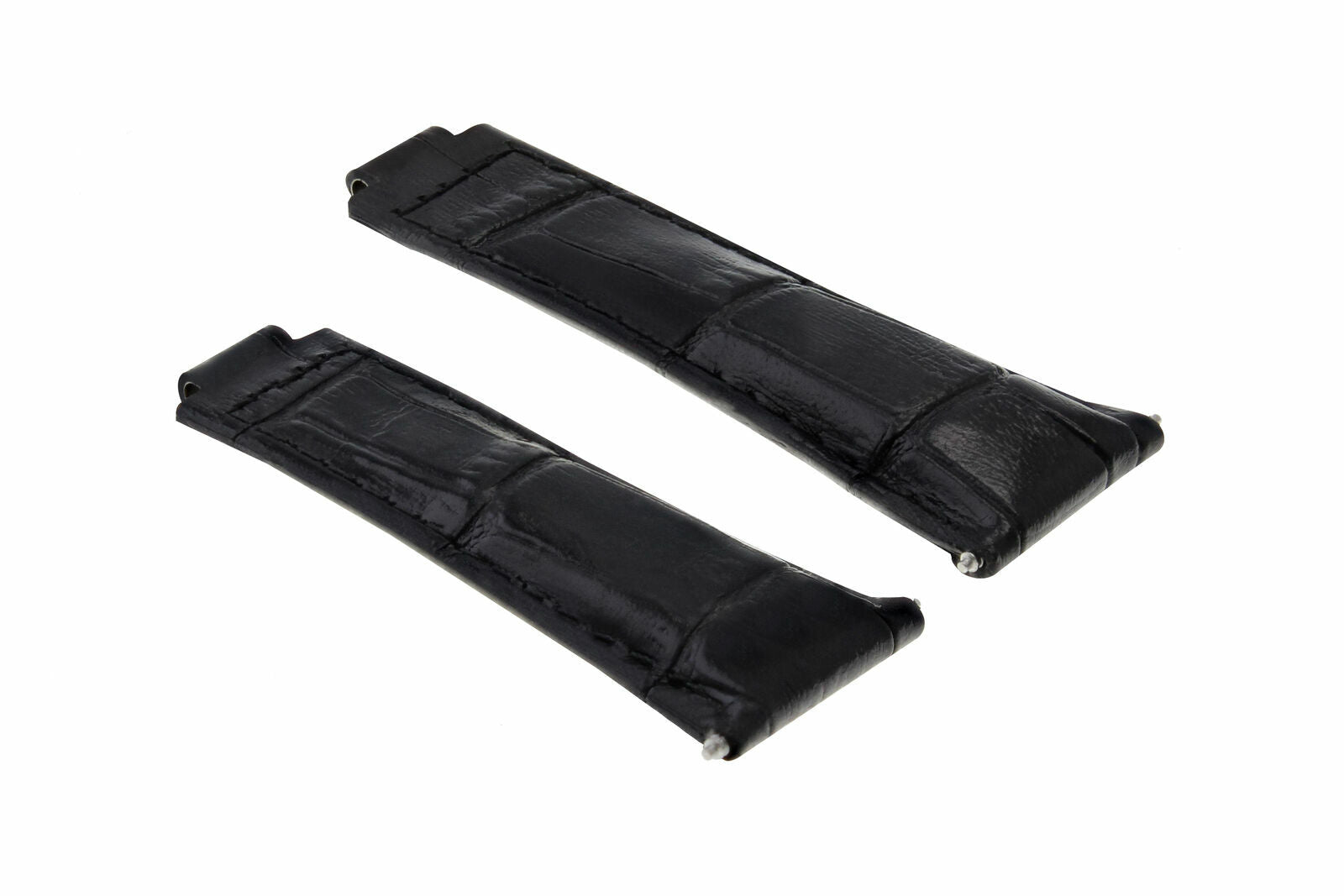LEATHER STRAP ITALIAN FOR ROLEX DAYTONA 16520 116519 116520 116523 WATCH BLACK