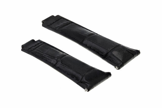 LEATHER STRAP ITALIAN FOR ROLEX DAYTONA 16520 116519 116520 116523 WATCH BLACK