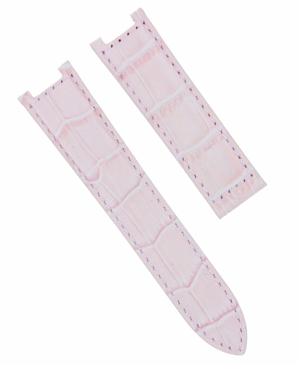 21MM GENUINE LEATHER STRAP BAND FIT FOR CARTIER PASHA 2727, 2790, 2863,3027 PINK