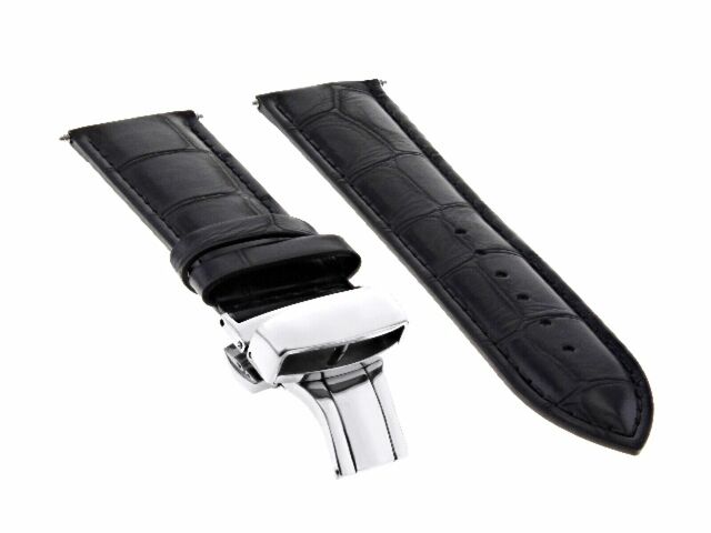 19MM LEATHER WATCH STRAP BAND FOR TISSOT LE LOCLE POWERMATIC 80 BLACK