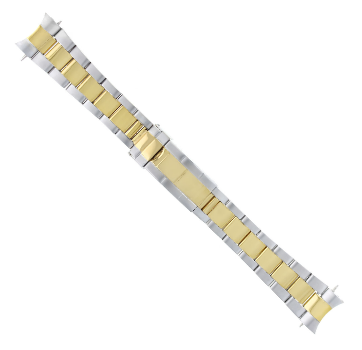 19MM OYSTER WATCH BAND FOR 34MM ROLEX DATE PERPETUAL TWO TONE FLIP LOCK CLASP