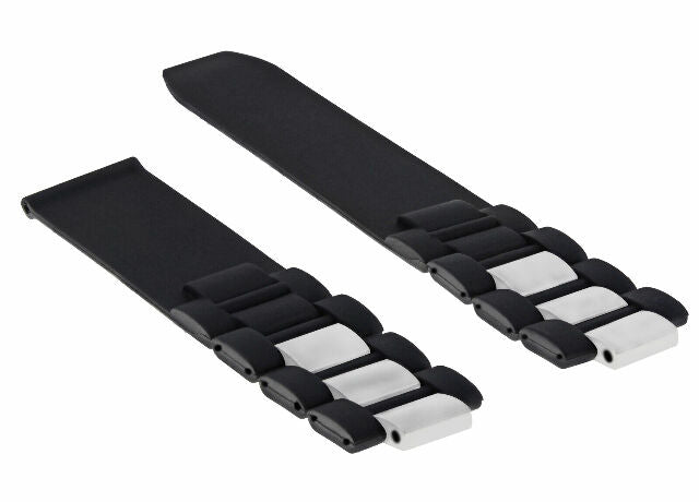 RUBBER+STEEL WATCH BAND FOR MUST DE CARTIER 21 CENTURY CHRONOGRAPH QUARTZ BLACK