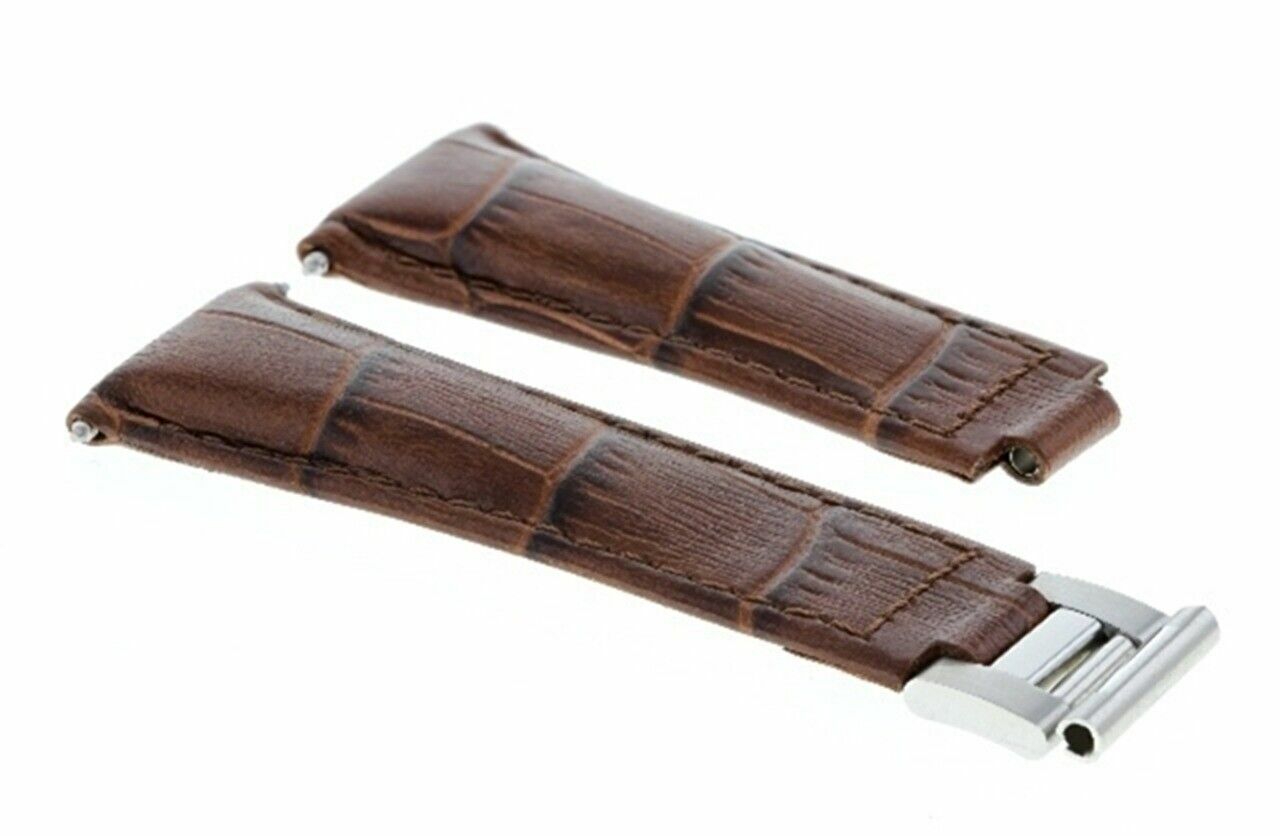 LEATHER WATCH STRAP BAND FOR ROLEX DAYTONA 16518 16519 116520 116523 DARK BROWN