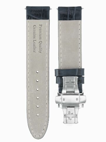 18MM PREMIUM LEATHER WATCH STRAP BAND FOR TAG HEUER CARRERA DEPLOY CLASP BLACK