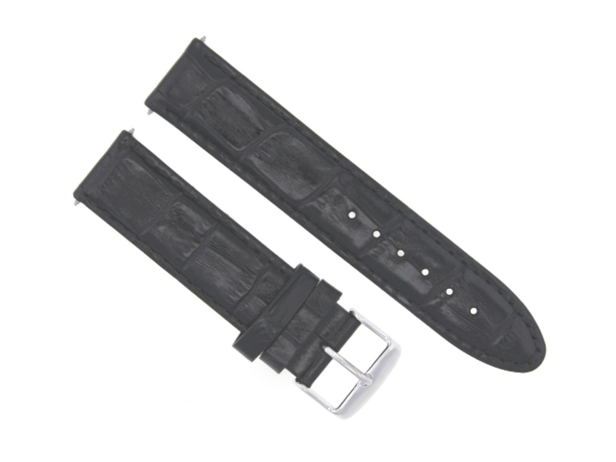 20MM LEATHER WATCH STRAP BAND 20/20MM FOR OMEGA SEAMASTER PLANET OCEAN BLACK