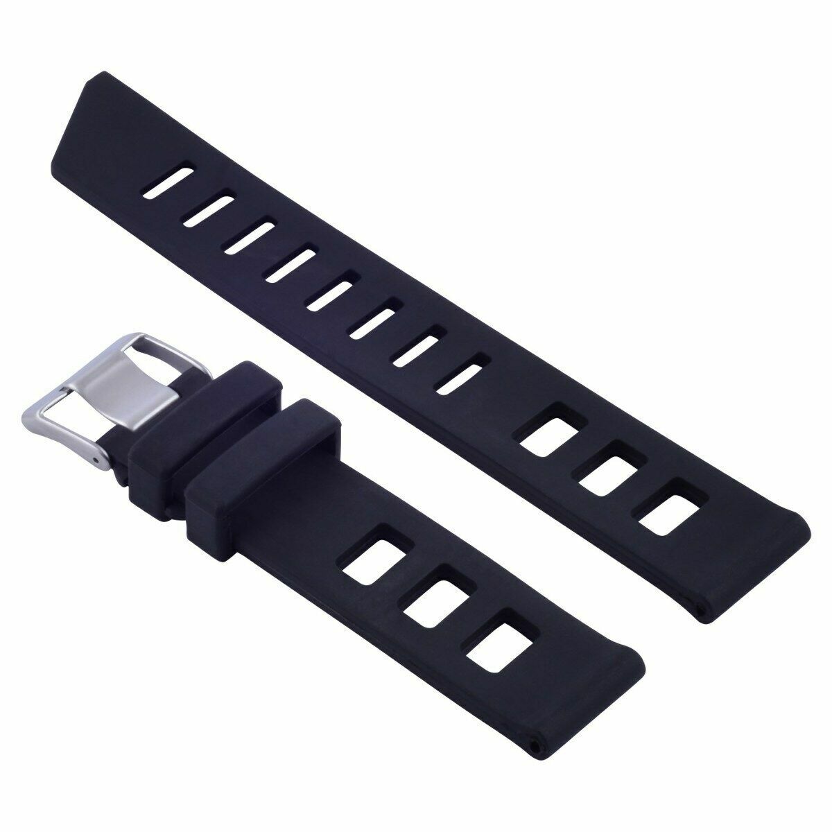 20MM SILICONE RUBBER FOR MENS 41MM OMEGA SEAMASTER WATCH BAND DIVER STRAP BLACK