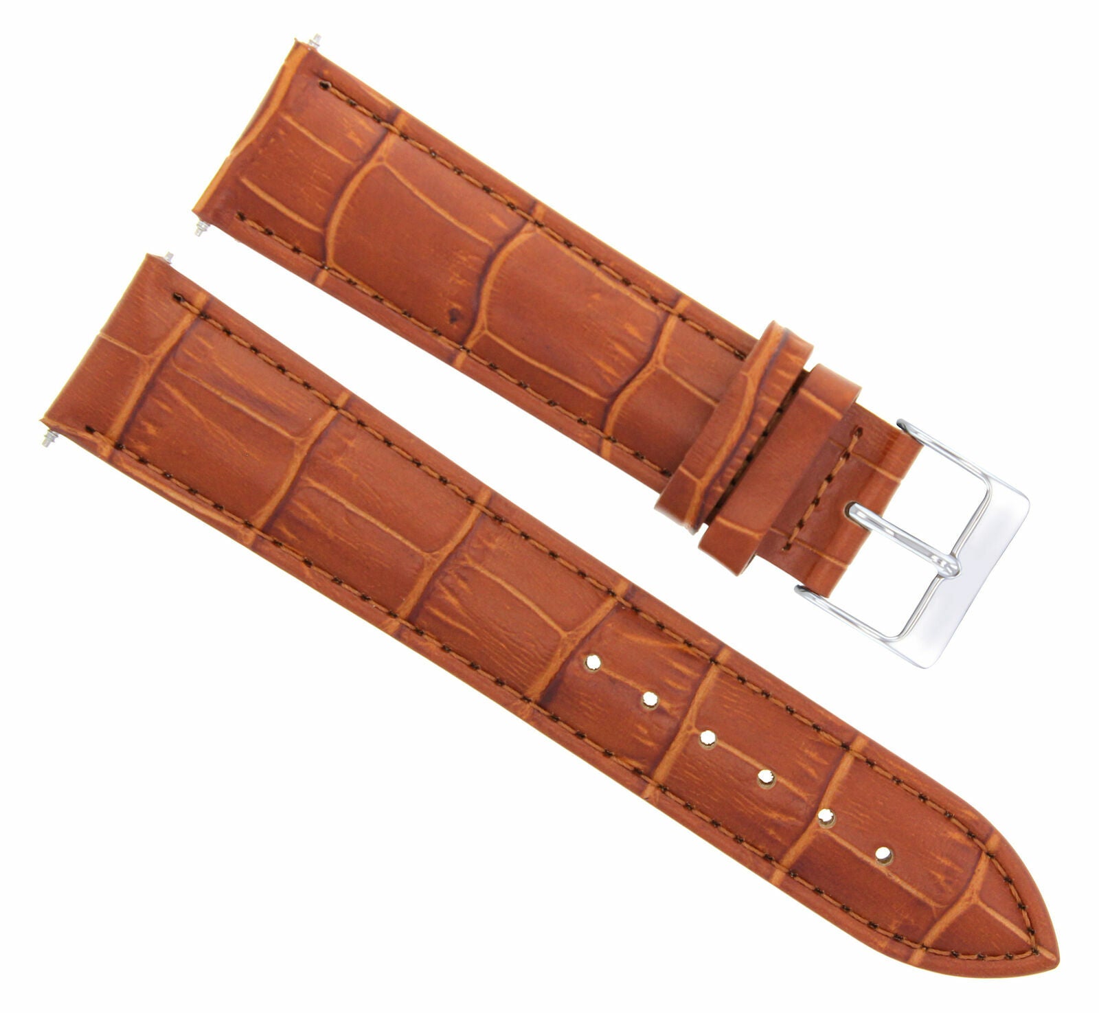 19MM ITALIAN LEATHER WATCH STRAP BAND FOR BAUME MERCIER MOA 10097 WATCH TAN