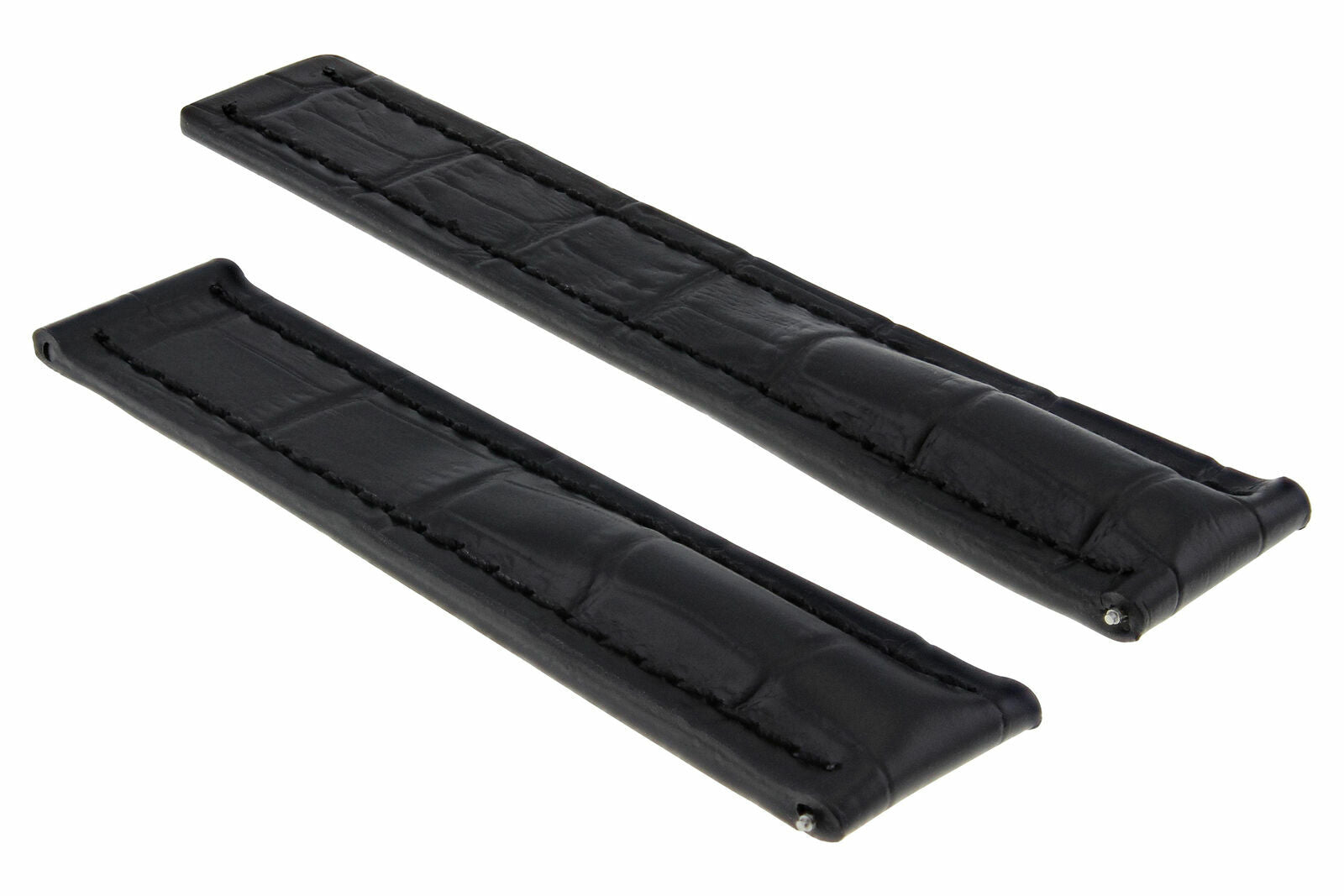 22MM LEATHER WATCH STRAP BAND FOR TAG HEUER CARRERA MONCACO CAW2111.FC618 BLACK
