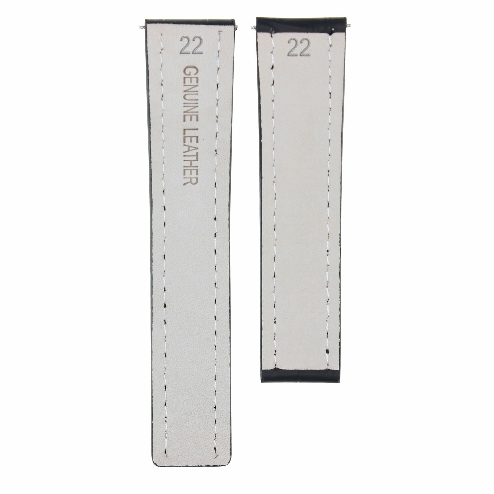 LEATHER WATCH STRAP BAND FOR TAG HEUER CARRERA CALIBRE 22/20MM CLASP BLACK WS