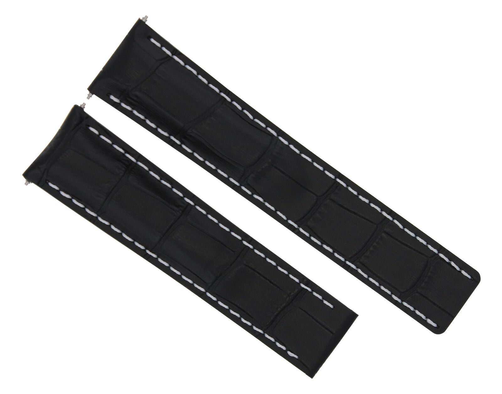 LEATHER WATCH STRAP BAND FOR TAG HEUER CARRERA CALIBRE 22/20MM CLASP BLACK WS