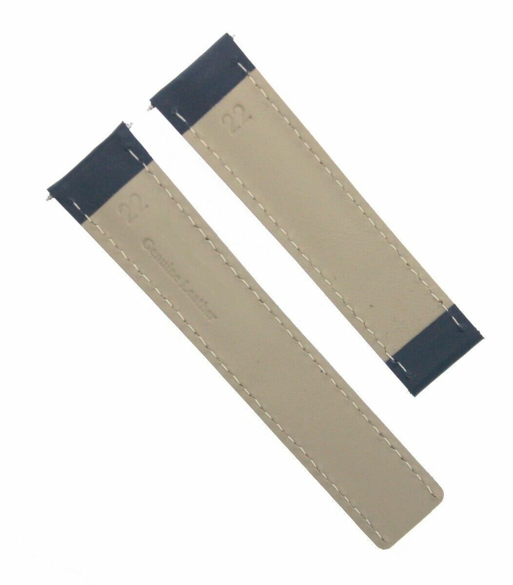 22MM LEATHER STRAP SMOOTH BAND FOR TAG HEUER CARRERA MONACO 22/20MM BLUE