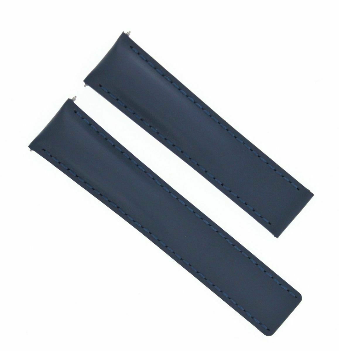 22MM LEATHER STRAP SMOOTH BAND FOR TAG HEUER CARRERA MONACO 22/20MM BLUE