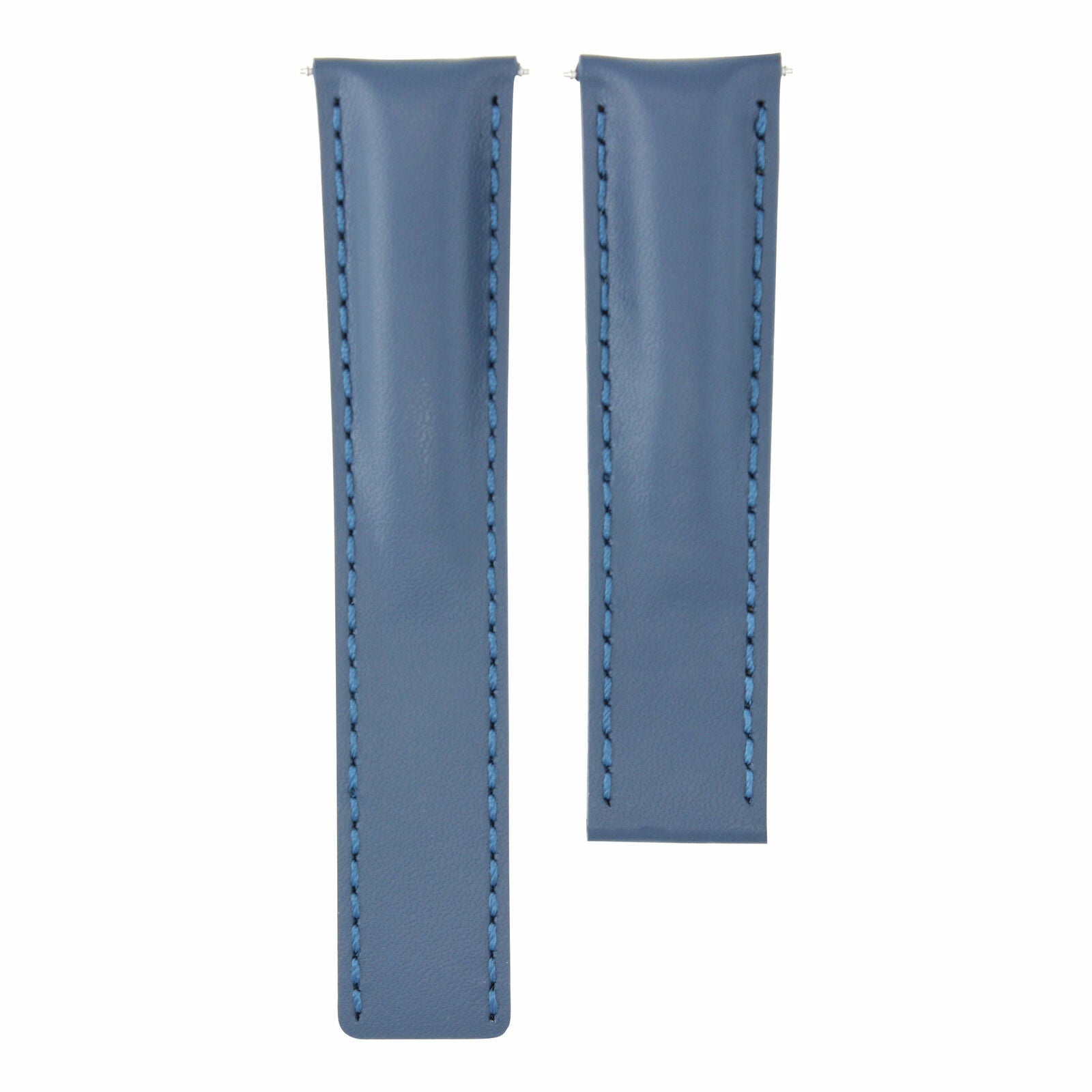 22MM LEATHER WATCH BAND STRAP FOR TAG HEUER CARRERA CALIBER 5,11,16,17 BLUE