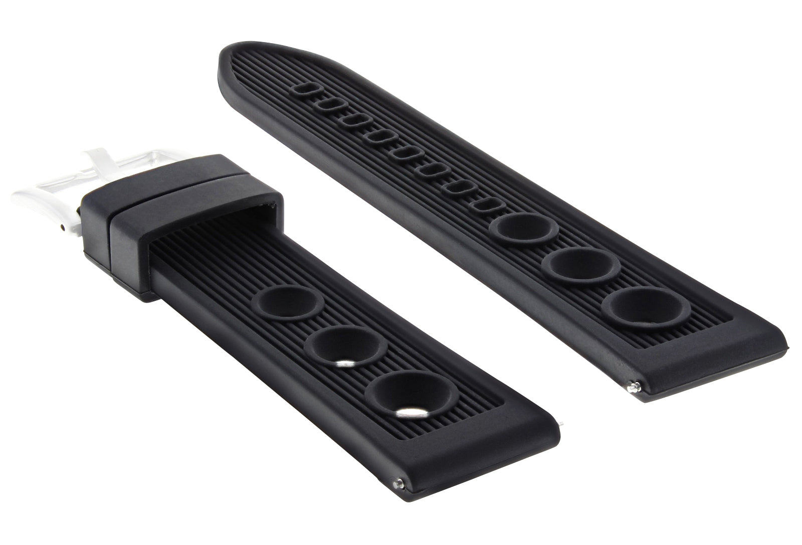 20MM RUBBER DIVER WATCH BAND STRAP FOR BREITLING SUPEROCEAN ABYSS A17364 BLACK