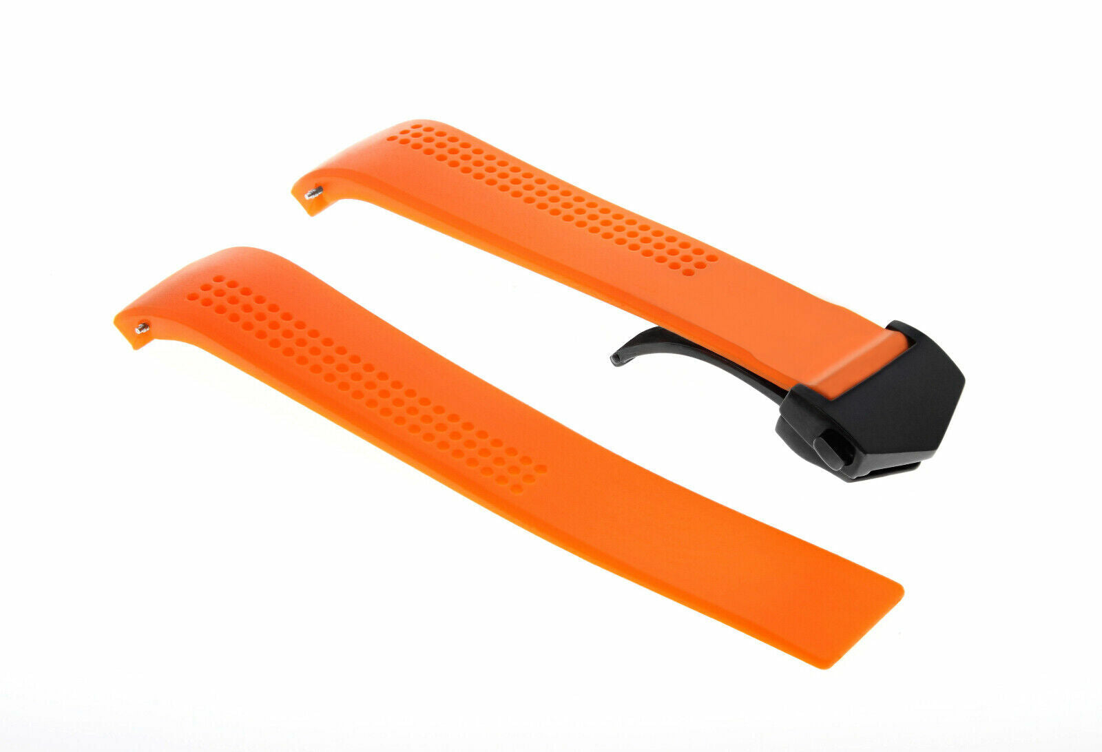 20MM RUBBER STRAP BAND FOR 41MM TAG HEUER CARRERA AQUARACER F1 + CLASP ORANGE
