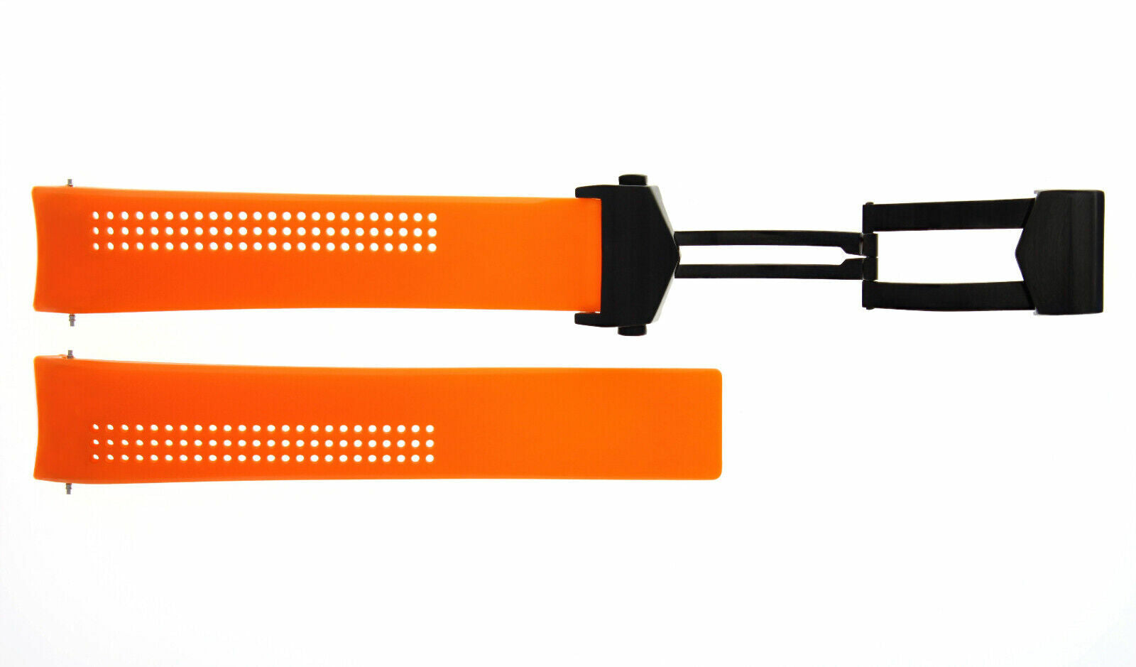 20MM RUBBER STRAP BAND FOR 41MM TAG HEUER CARRERA AQUARACER F1 + CLASP ORANGE