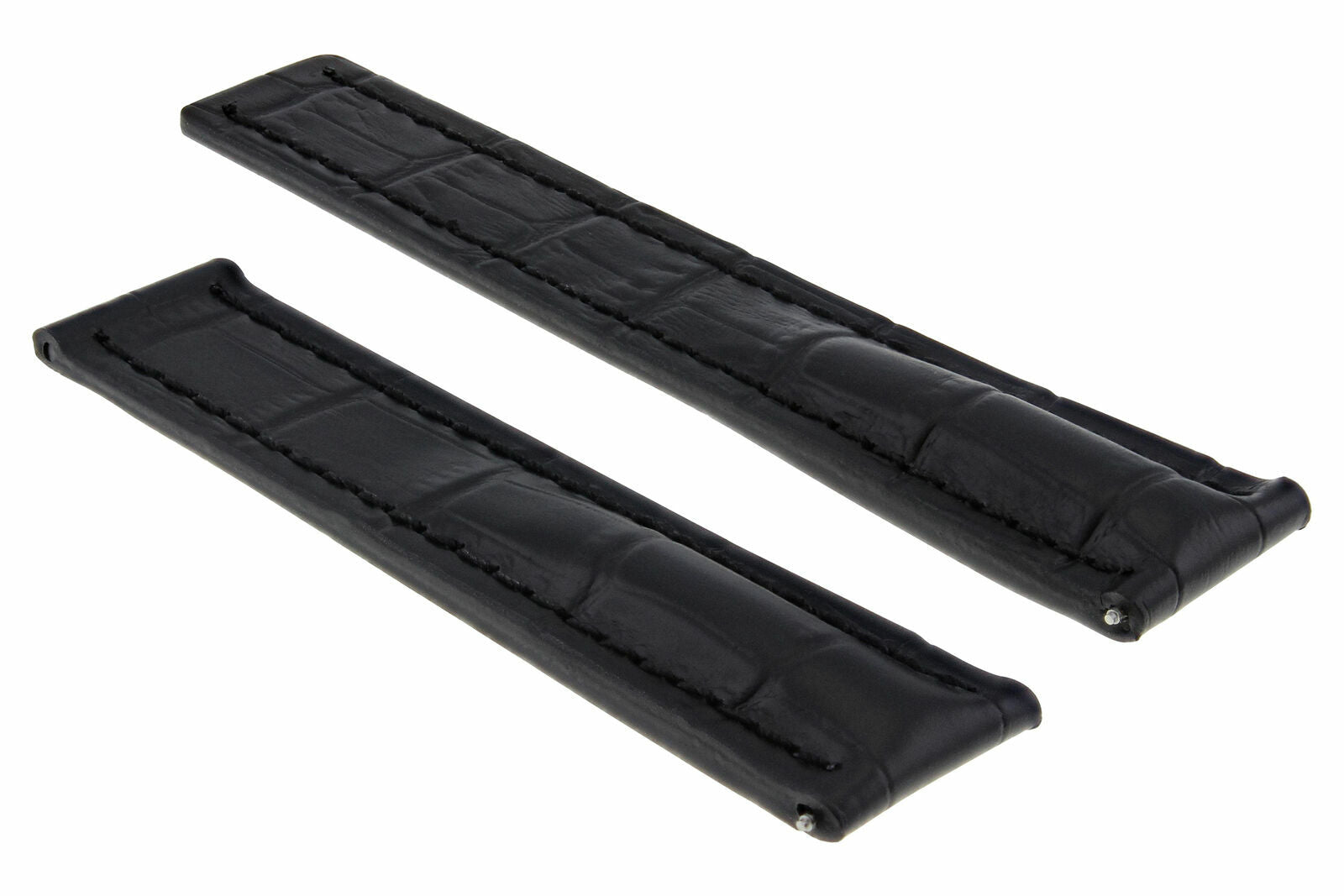 24MM LEATHER WATCH STRAP BAND FOR TAG HEUER CARRERA WATCH 24/20MM CLASP BLACK