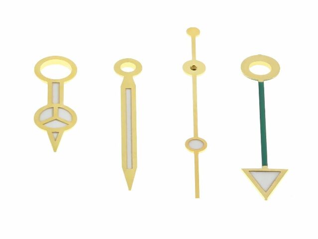GREEN GMT WATCH HANDS FOR ROLEX GMT MASTER II 3185-3186 116710LN, 116713 GOLD