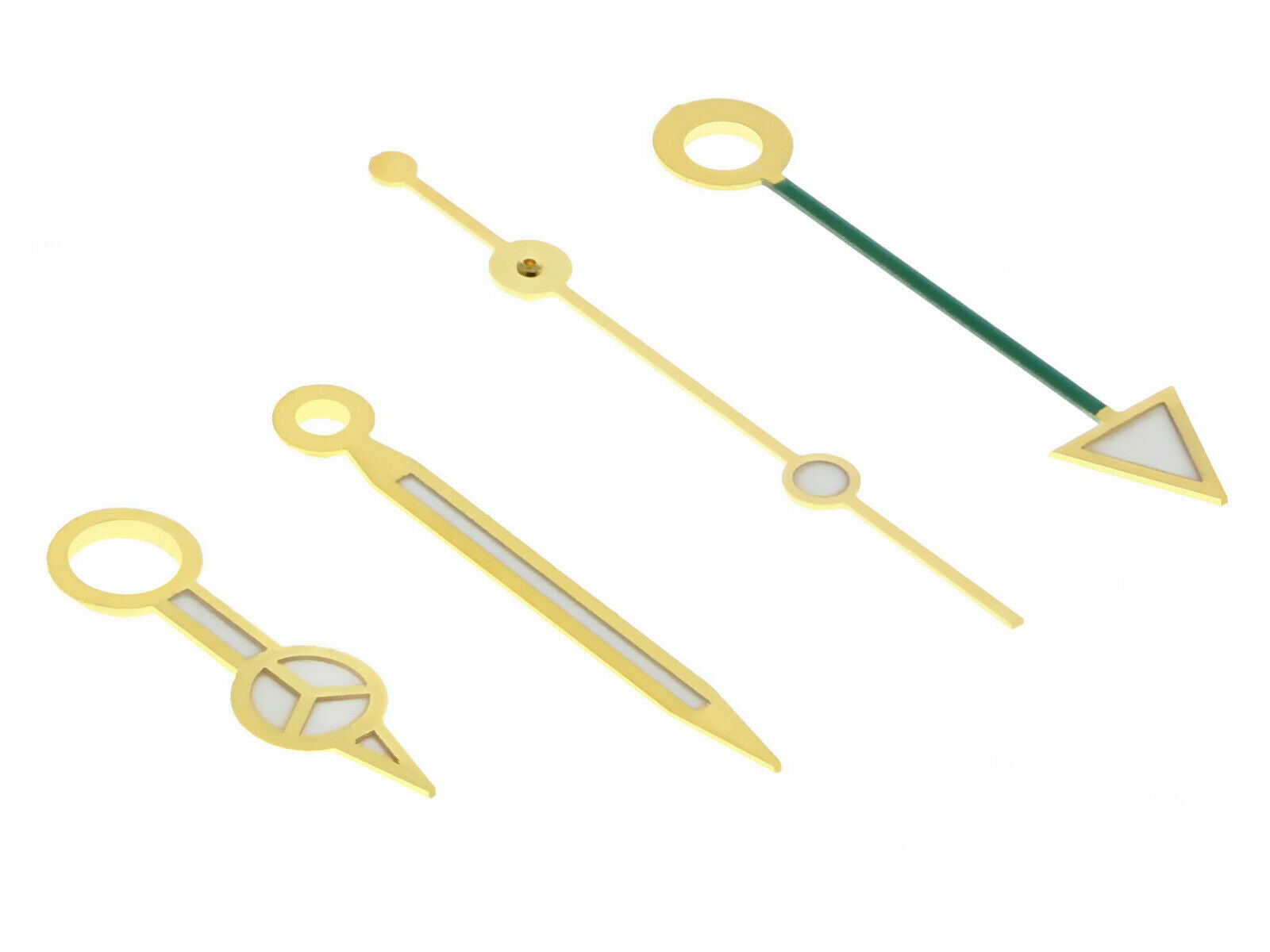 GREEN GMT WATCH HANDS FOR ROLEX GMT MASTER II 3185-3186 116710LN, 116713 GOLD