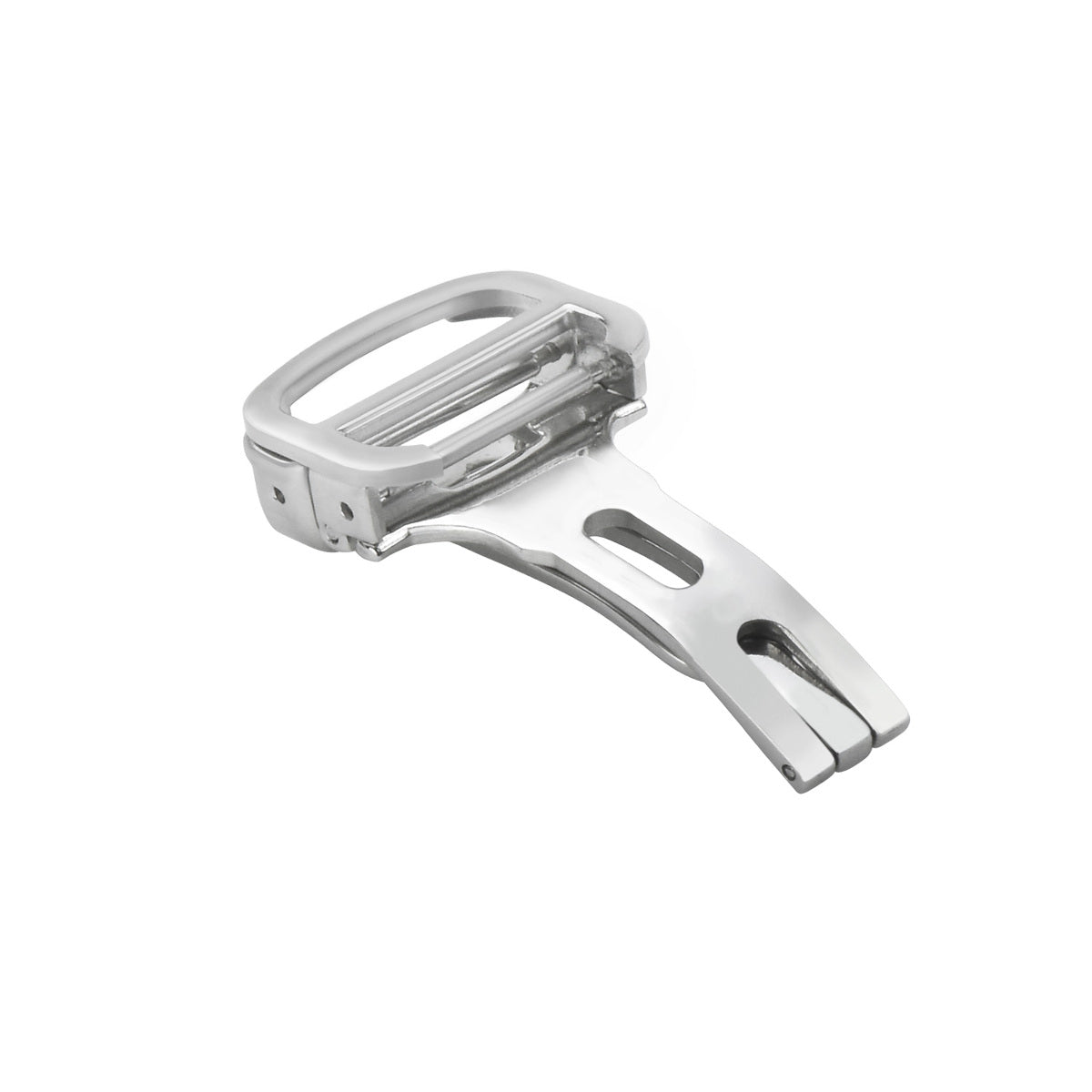 16MM DEPLOYMENT WATCH BAND BUCKLE CLASP FIT CARTIER WATCH LEATHER STRAP SHINY