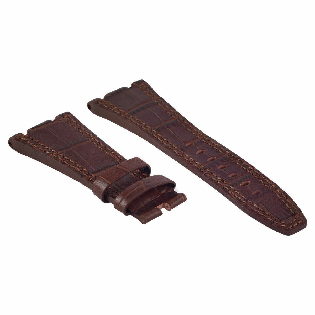 28MM LEATHER STRAP BAND FOR 42MM AUDEMAR PIGUET ROYAL OAK OFFSHORE 15703 L/BROWN