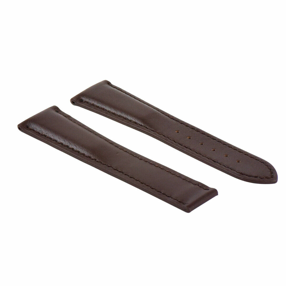 19MM LEATHER STRAP WATCH BAND FOR OMEGA SPEEDMASTER MOON WATCH DARK BROWN