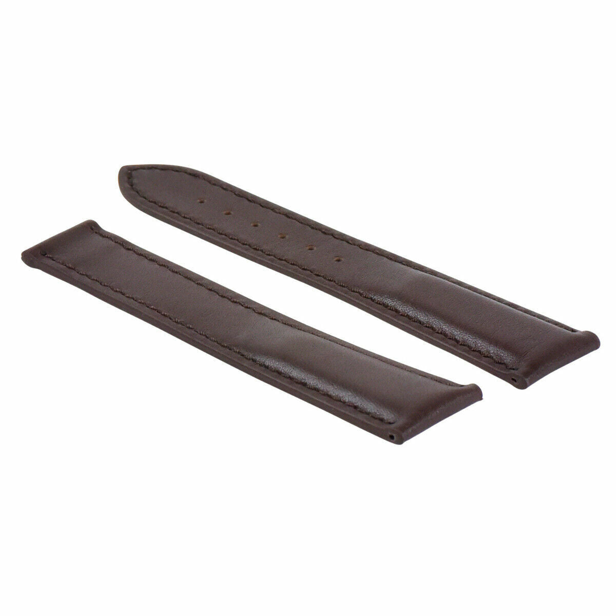 19MM LEATHER STRAP WATCH BAND FOR OMEGA SPEEDMASTER MOON WATCH DARK BROWN
