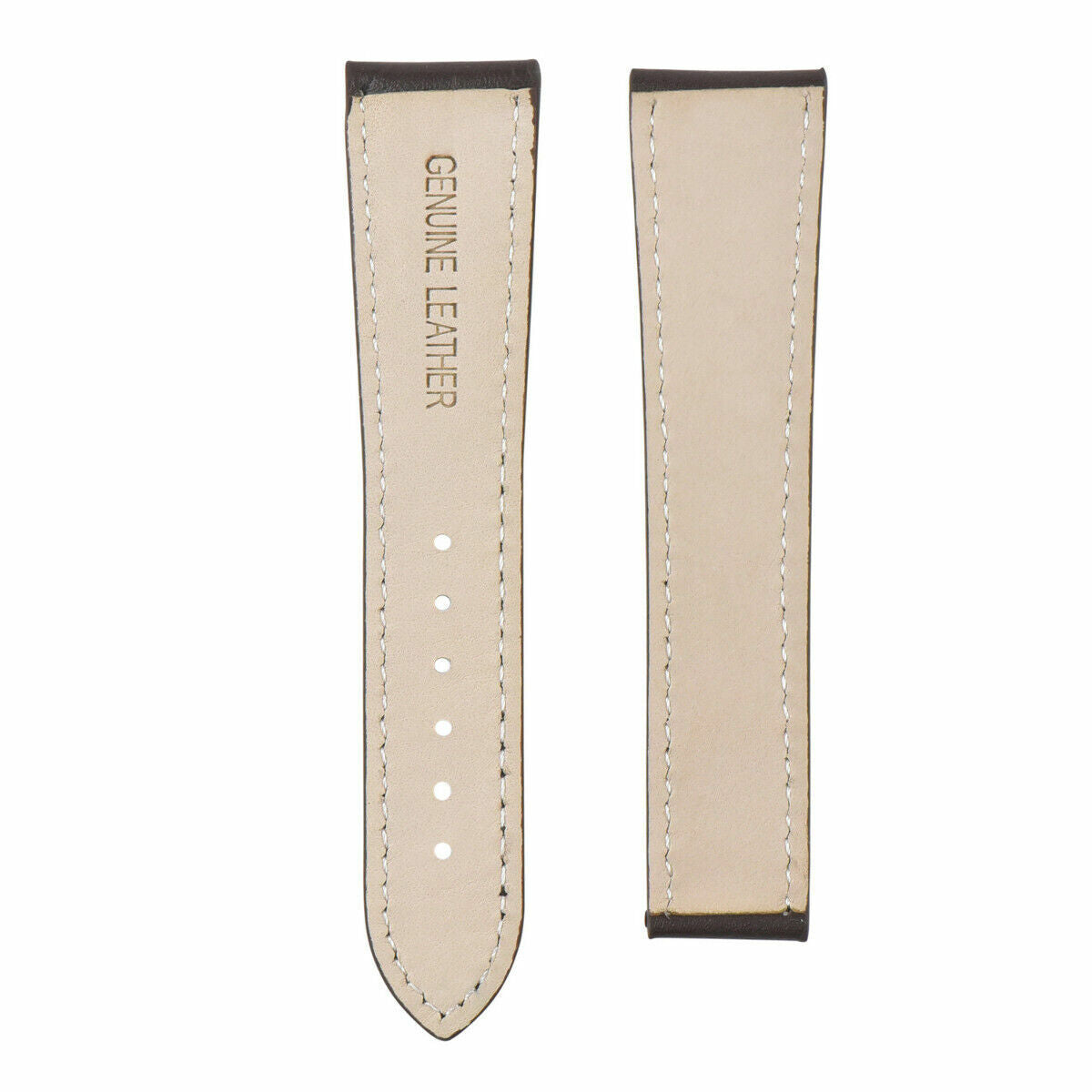 19MM LEATHER STRAP WATCH BAND FOR OMEGA SPEEDMASTER MOON WATCH DARK BROWN