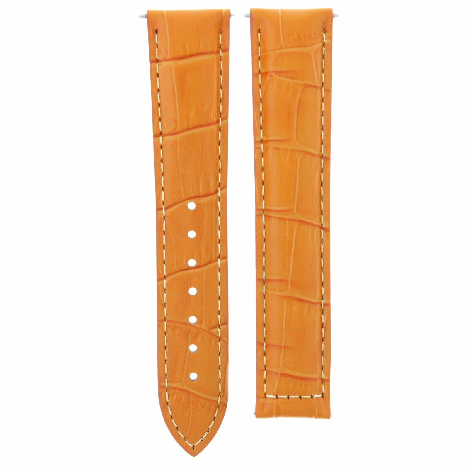 22MM LEATHER STRAP BAND FOR 45-45.5MM OMEGA SEAMASTER PLANET OCEAN ORANGE WS