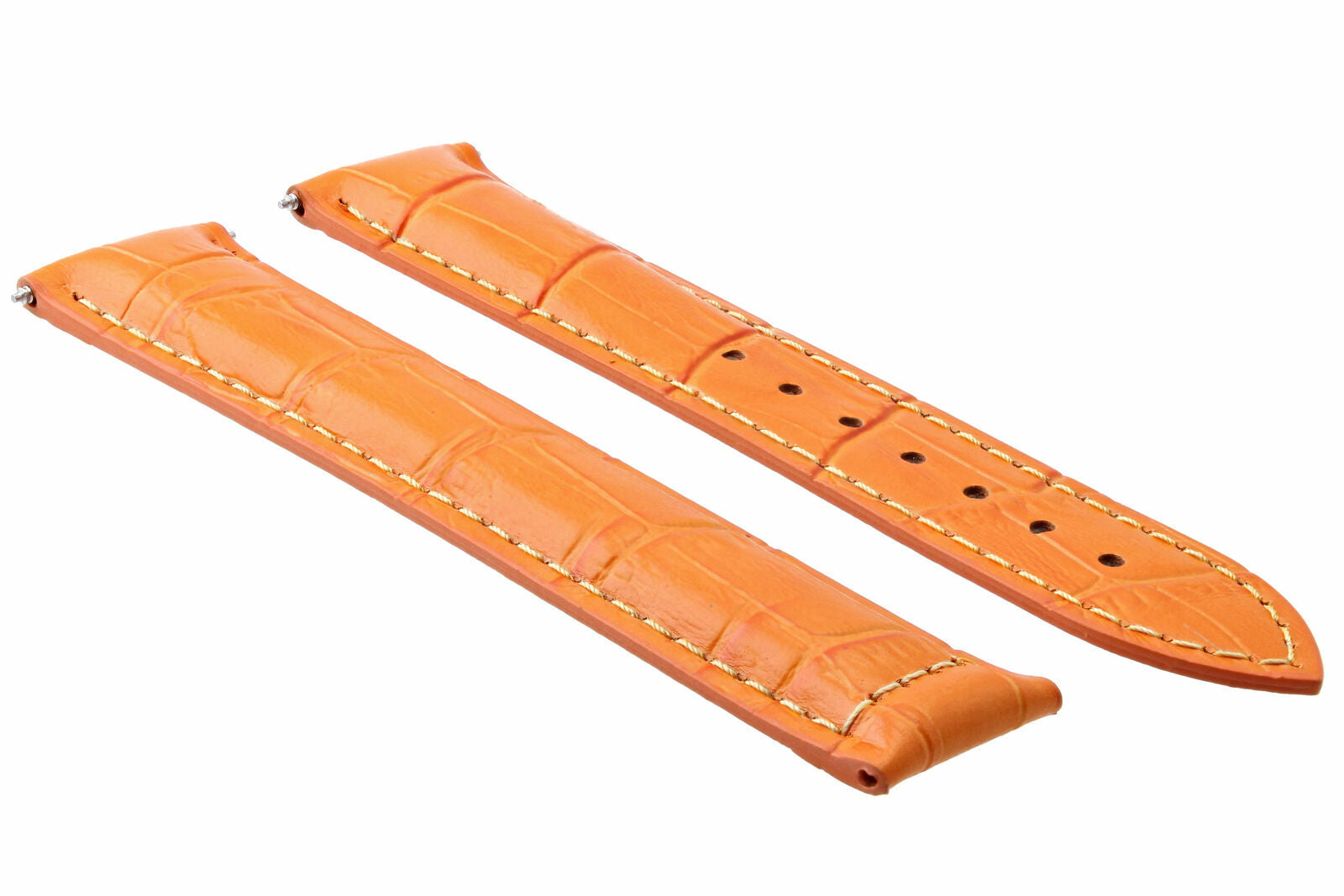 22MM LEATHER STRAP BAND FOR 45-45.5MM OMEGA SEAMASTER PLANET OCEAN ORANGE WS