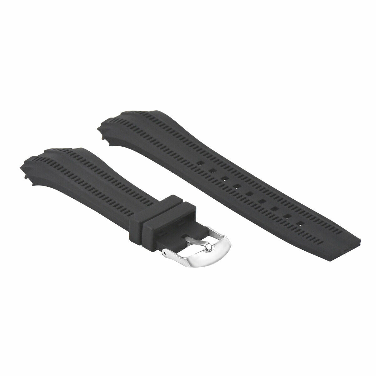 22MM RUBBER DIVER WATCH STRAP BAND FOR PORSCHE DIVER P6620 WATCH BLACK