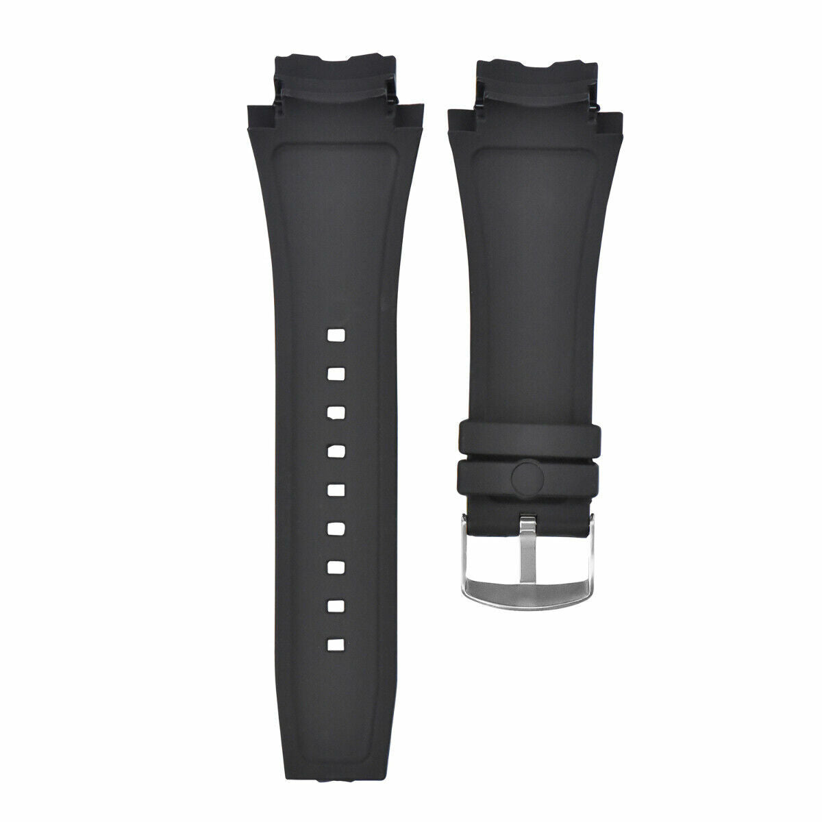 22MM RUBBER DIVER WATCH STRAP BAND FOR PORSCHE DIVER P6620 WATCH BLACK