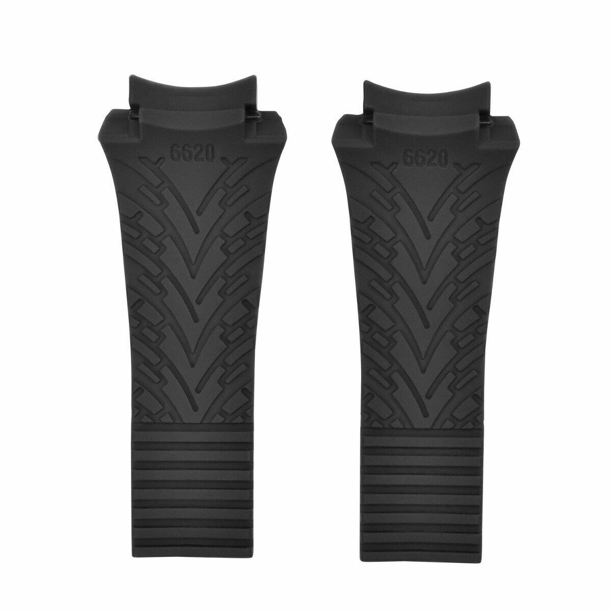 23MM SILICONE RUBBER WATCH STRAP BAND FOR PORSCHE WATCH BLACK