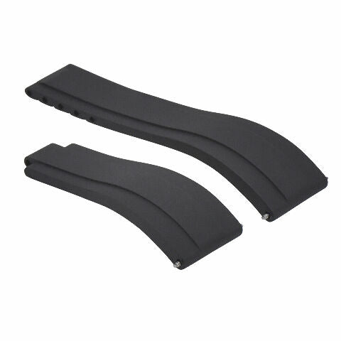 AFTERMARKET 20MM BLACK SILICONE RUBBER WATCH STRAP BAND FOR ROLEX OYSTERFLEX