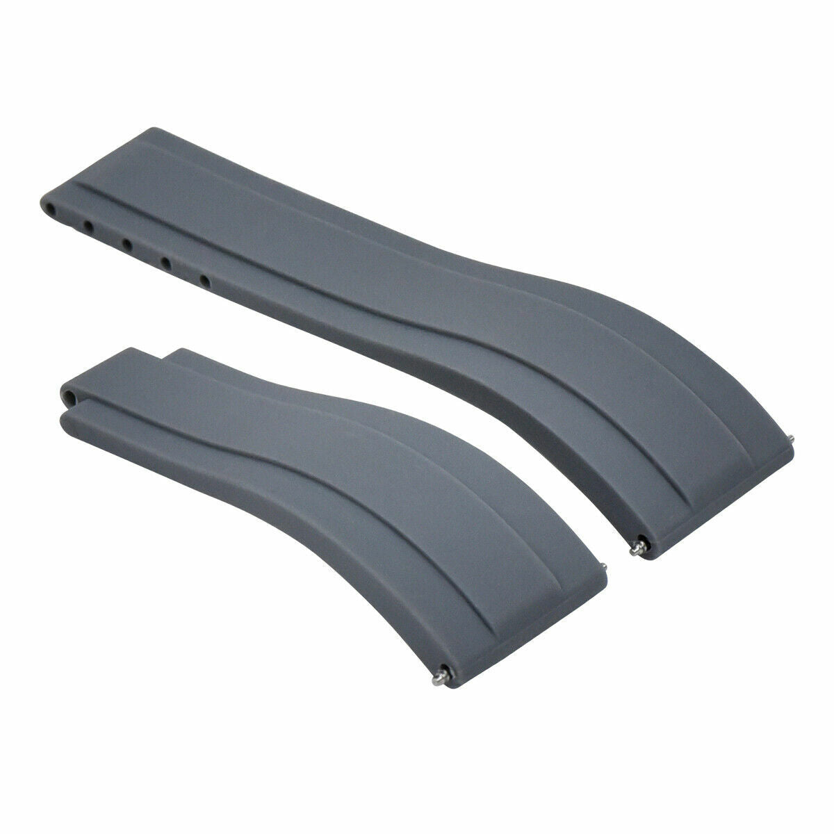 20MM RUBBER OYSTER FLEX BAND FOR ROLEX DATEJUST SUBMARINER DAYTONA EXPLORER GREY