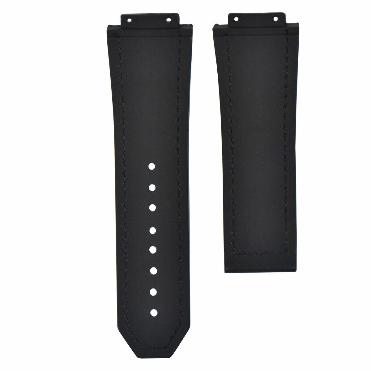 25MM LEATHER RUBBER STRAP FOR 44-45MM HUBLOT BIG BANG BLUE WHITE ST TOP QUALITY
