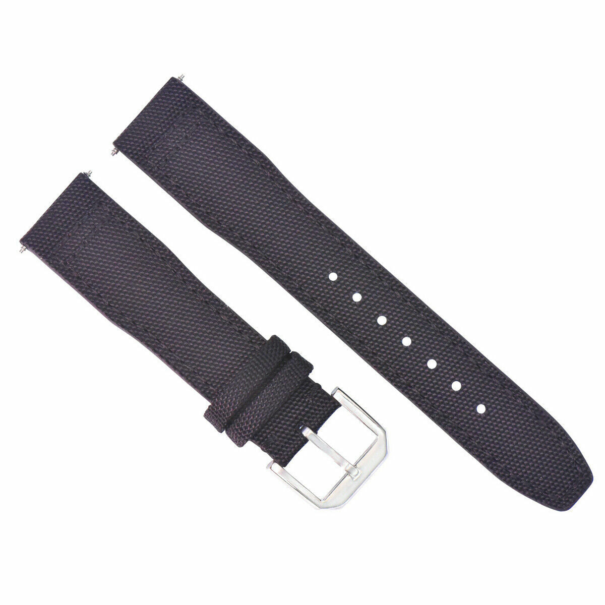 21/18MM CANVAS LEATHER WATCH BAND STRAP FOR IWC PILOT TOP GUN PORTUGUESE BLACK