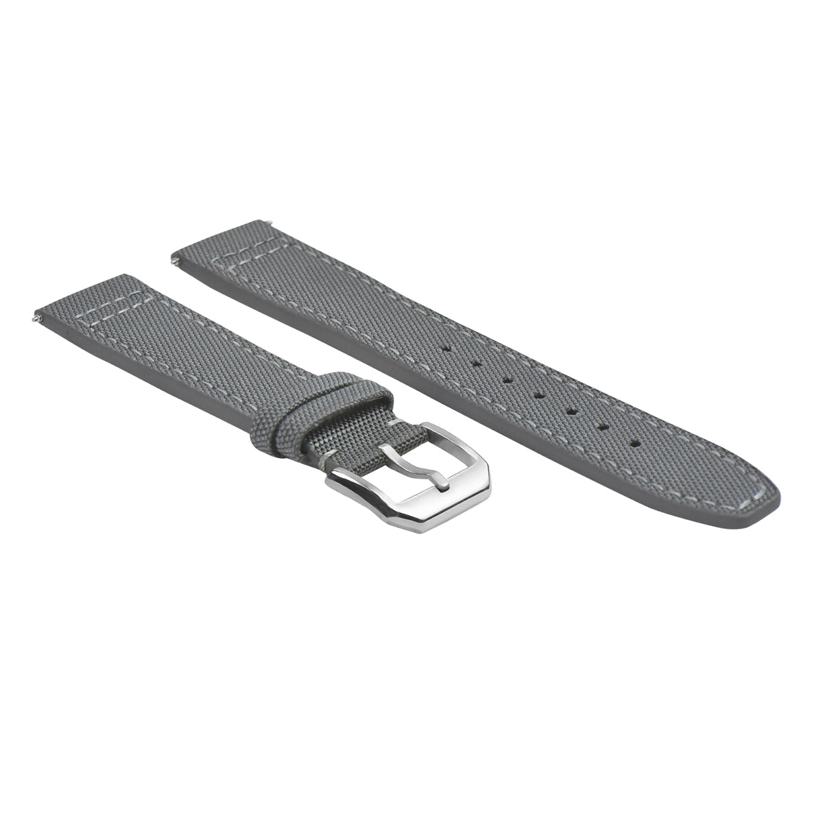 21MM CANVAS LEATHER WATCH BAND STRAP FOR IWC PILOT TOP GUN PORTUGUESE GREY